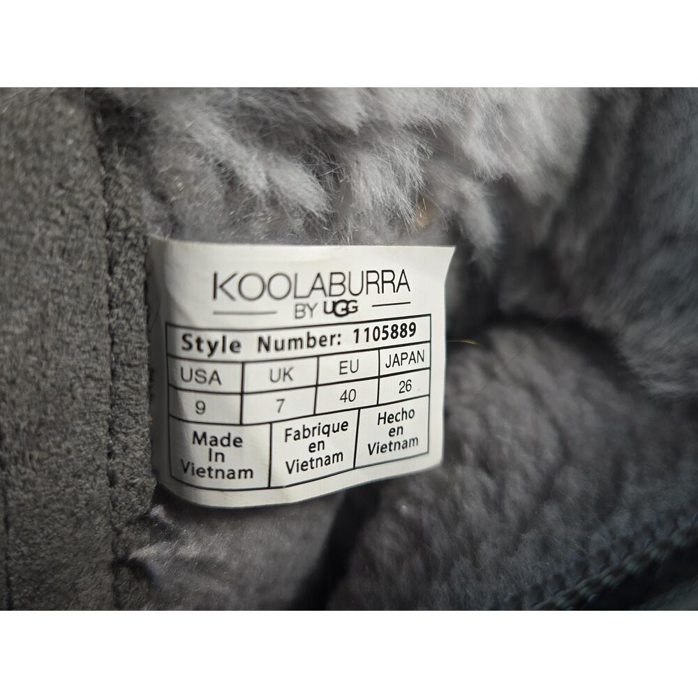 Koolaburra By UGG Boots Womens Size 9 Gray Suede Fur Mid Calf Winter 1105889 - Picture 2 of 8